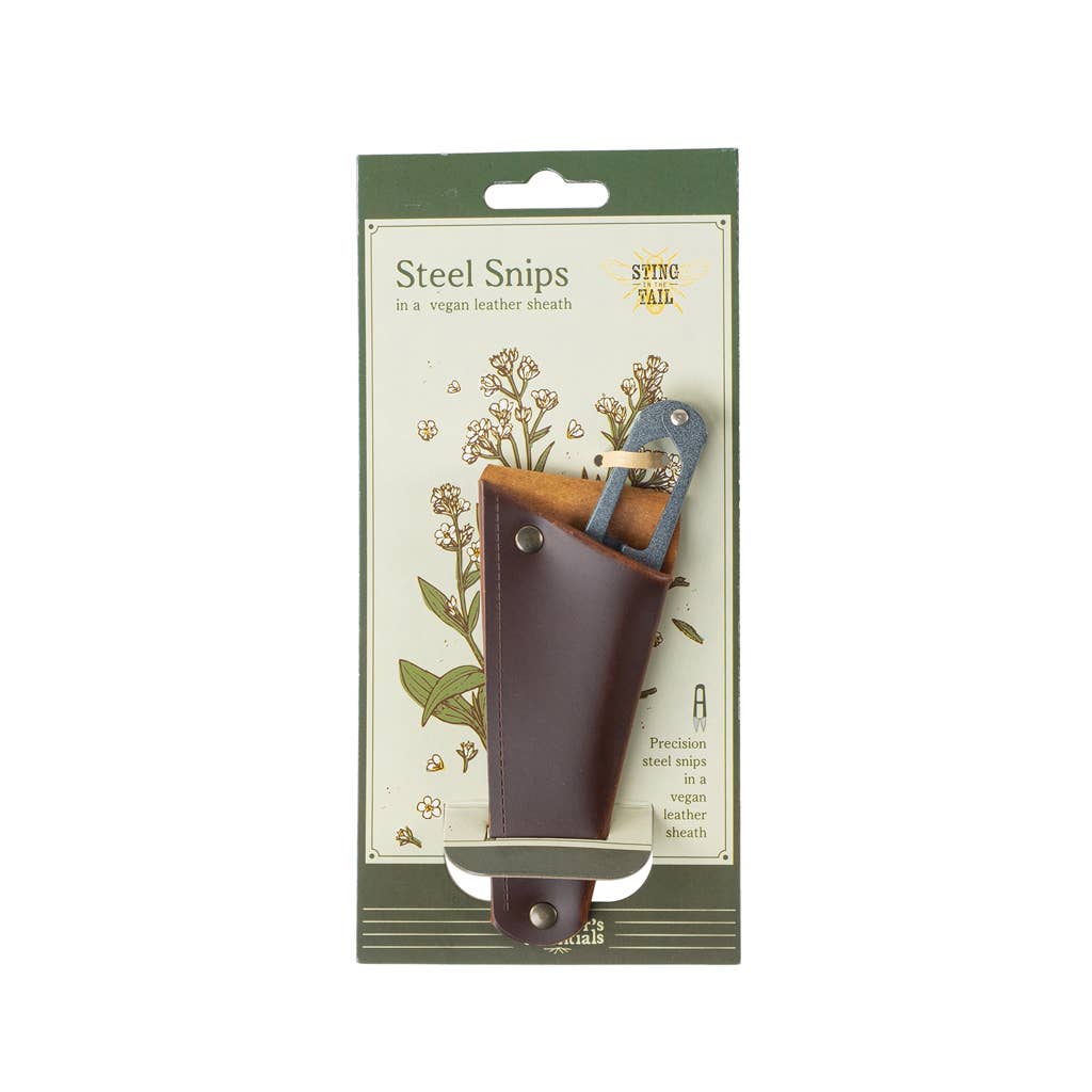 Steel Snips + Vegan Leather Pouch