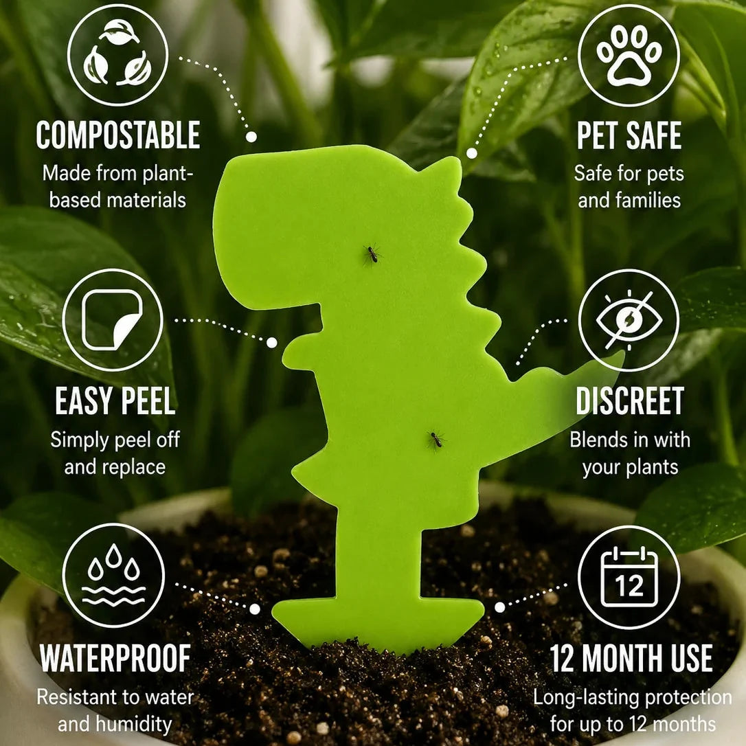 Plant Care Solutions Dinosaur Gnat Traps