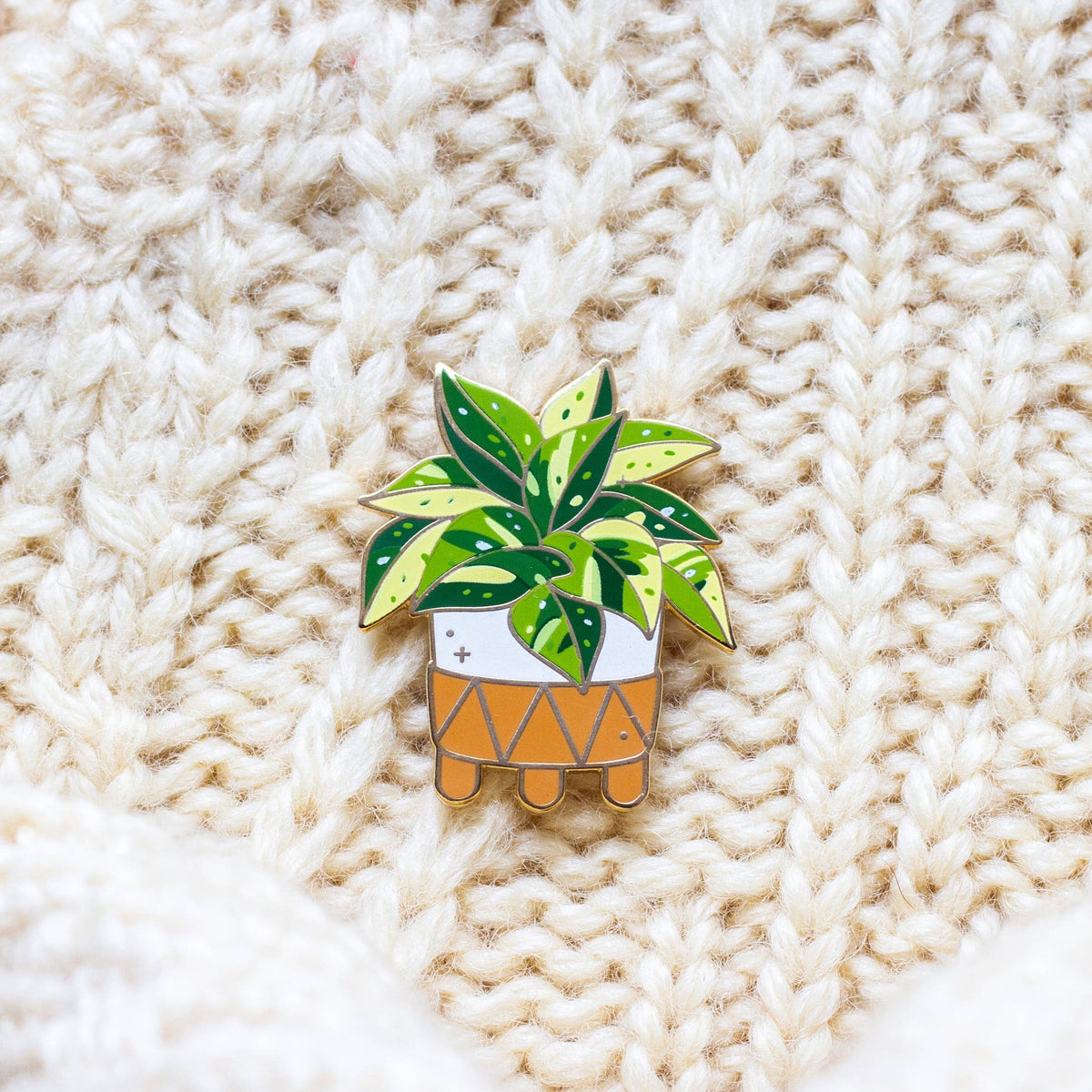 Enamel Pin: Marble Queen Pothos
