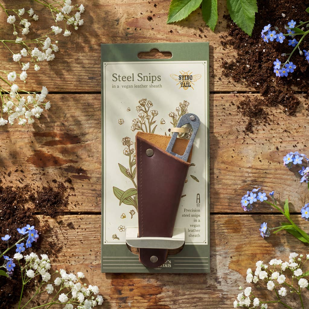 Steel Snips + Vegan Leather Pouch