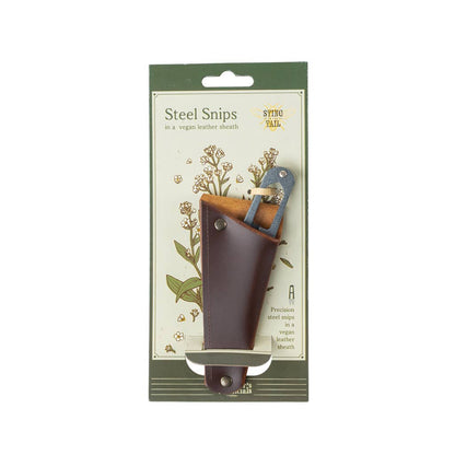 Steel Snips + Vegan Leather Pouch