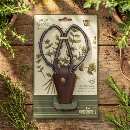 Large Gardeners Scissors + Vegan Leather Pouch