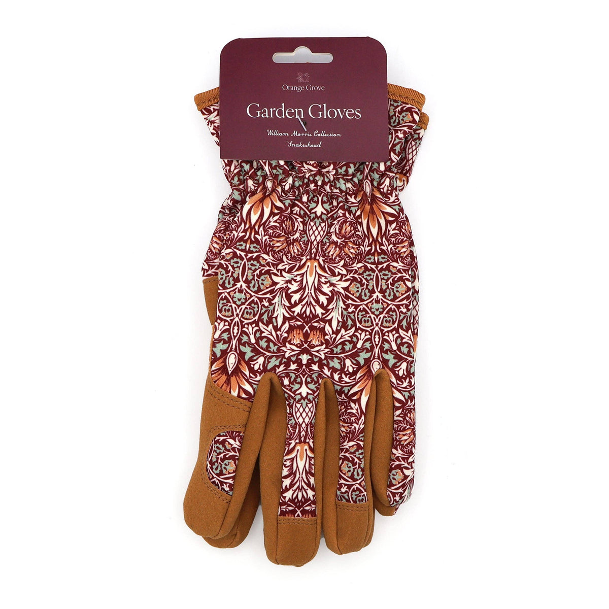 Gardening Gloves - Abstract Flower Mustard/Pink