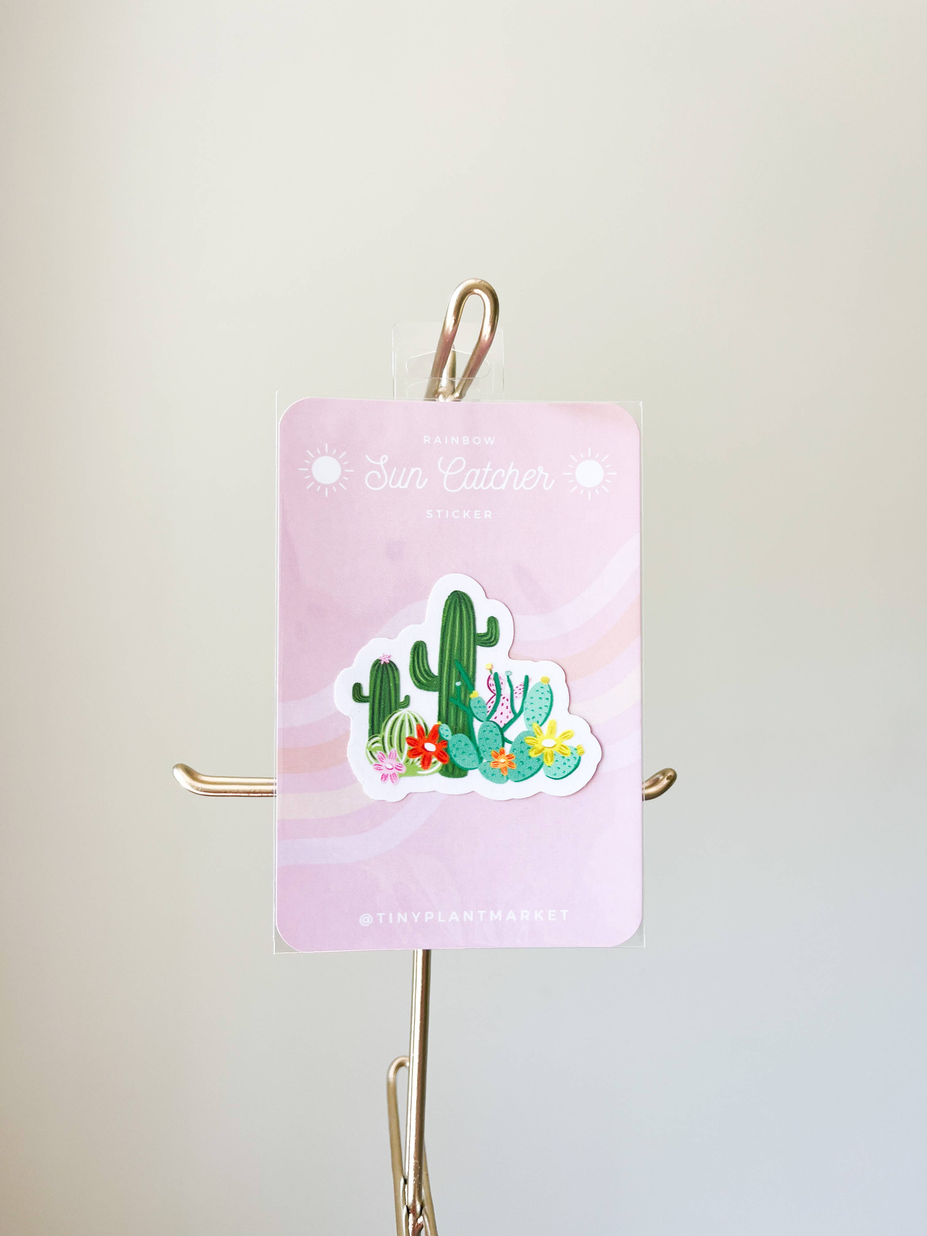 Cactus Garden Sun Catcher Sticker