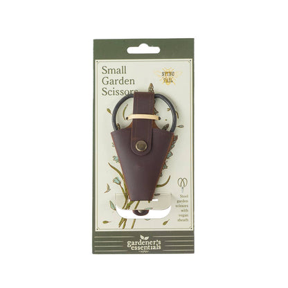 Small Gardeners Scissors + Vegan Leather Pouch