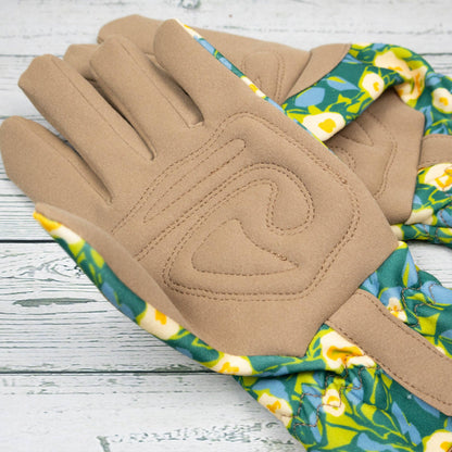 Gardening Gloves - Abstract Floral Green