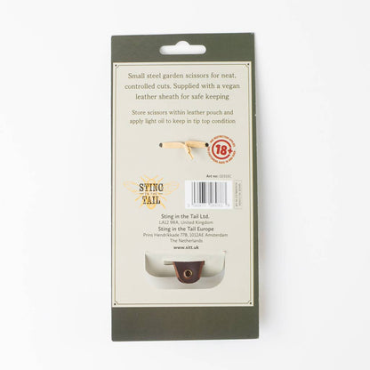 Small Gardeners Scissors + Vegan Leather Pouch