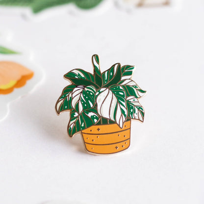 Enamel Pin: Variegated Alocasia