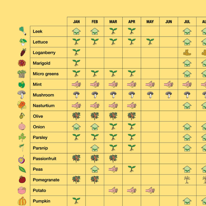 Subtropical Climate Planting Calendar