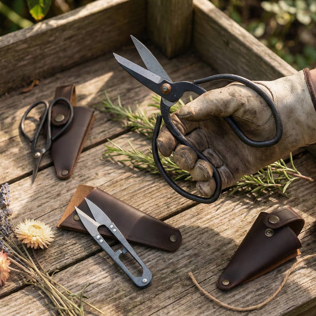 Steel Snips + Vegan Leather Pouch