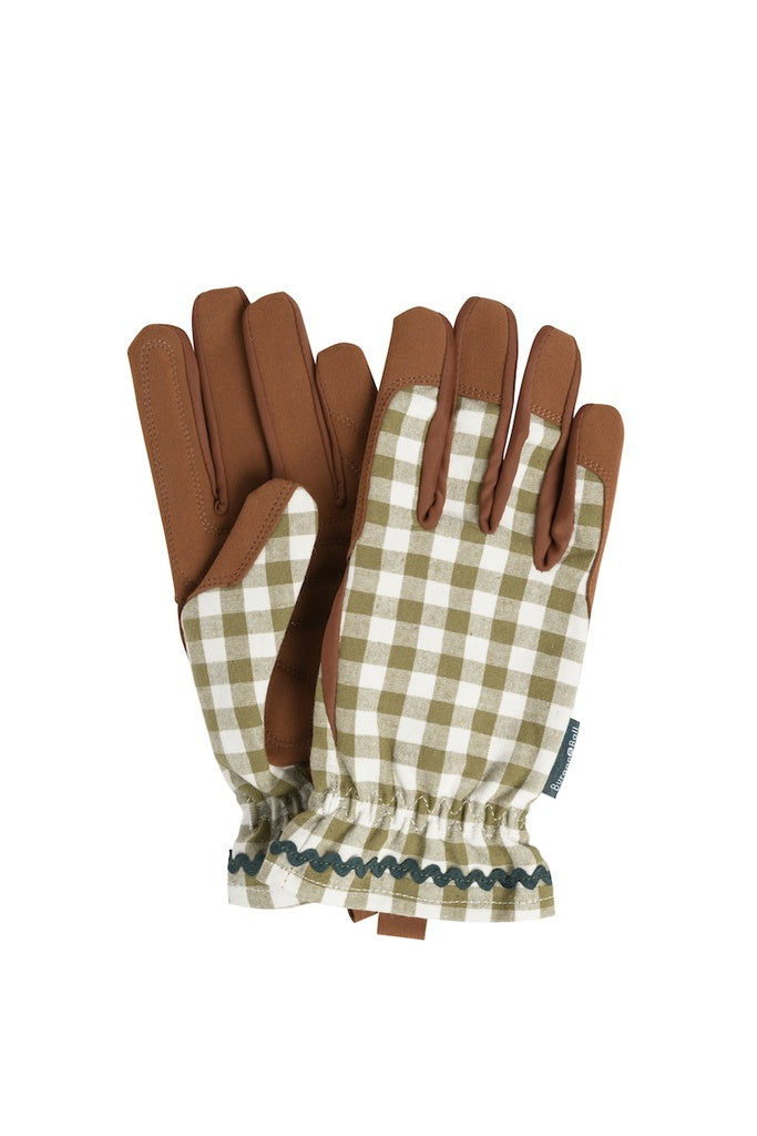 Gardening Gloves: Collector Series Olive Check