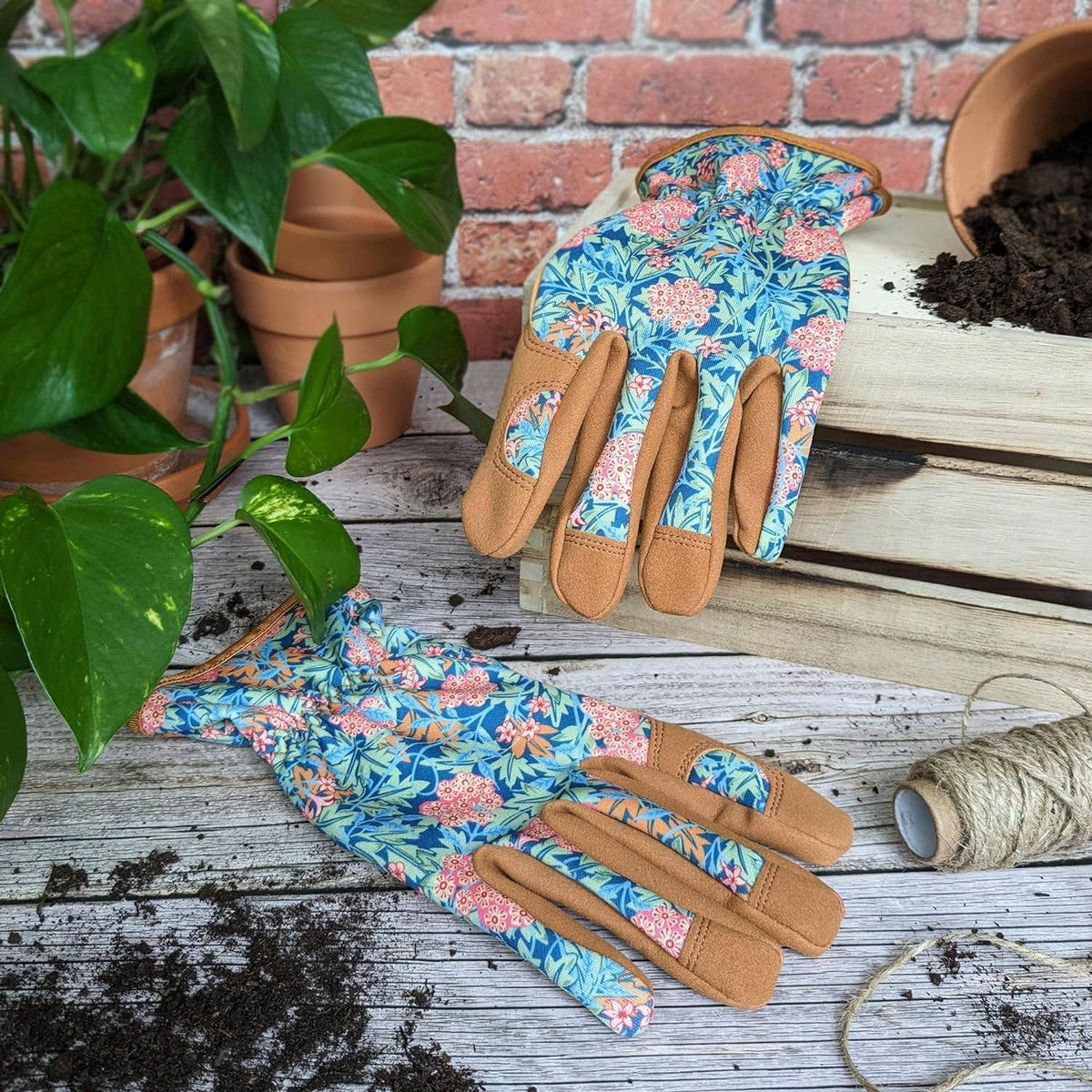 Gardening Gloves - Jasmine Pink/Blue