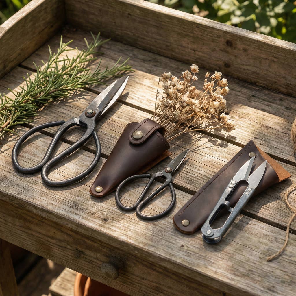 Steel Snips + Vegan Leather Pouch
