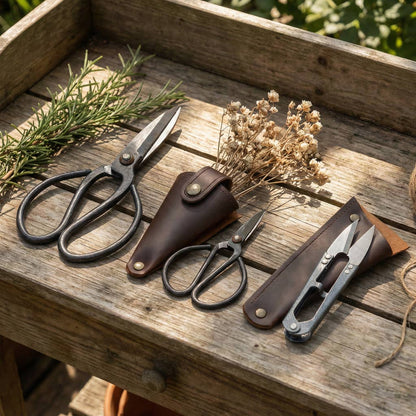 Steel Snips + Vegan Leather Pouch