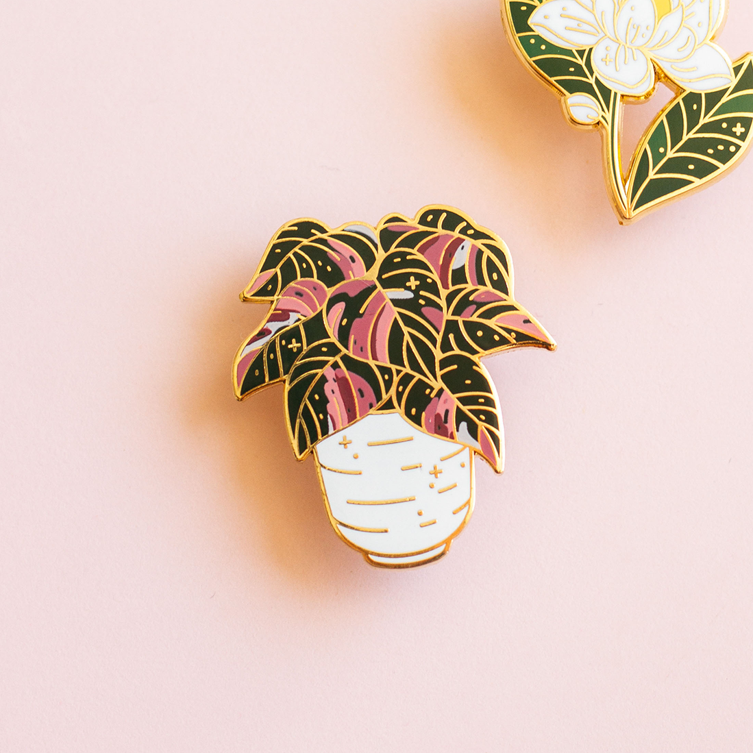 Enamel Pin: Pink Princess Philodendron