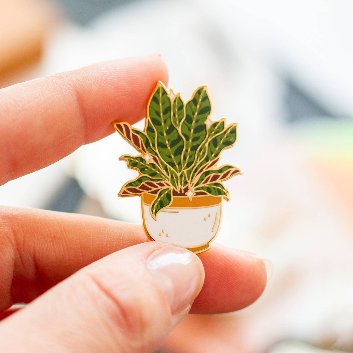 Enamel Pin: Rattlesnake Plant