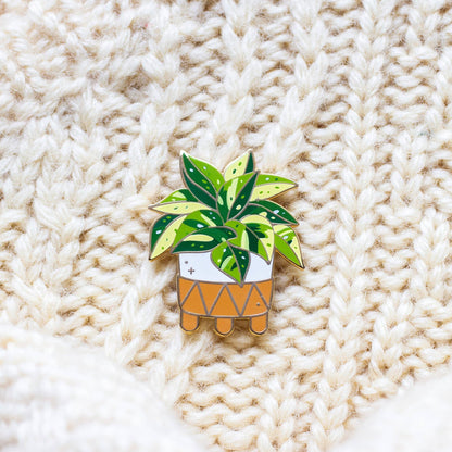 Enamel Pin: Marble Queen Pothos