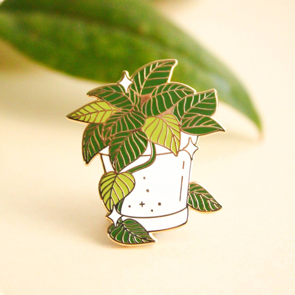 Enamel Pin: Pot of Pothos