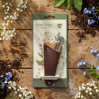 Steel Snips + Vegan Leather Pouch