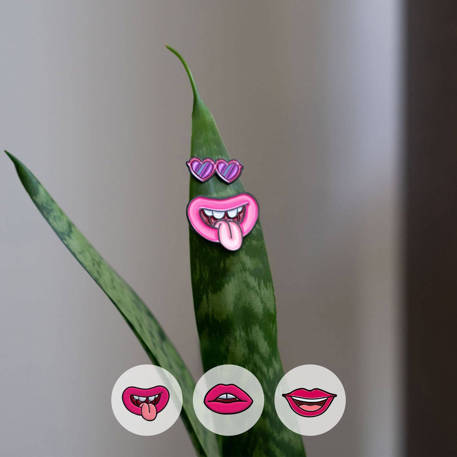 Lips Plant Charms 3-Pack